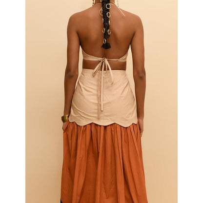 Rishi & Vibhuti Multi-Colour Tail Tier Skirt