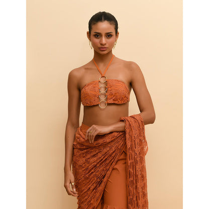 Rishi & Vibhuti Tan Hoop Loop Bralette
