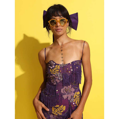 Rishi & Vibhuti Purple Mimi Dreamy Maxi Dress