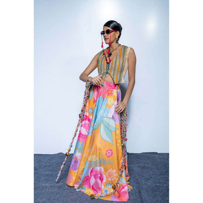 Rishi & Vibhuti Palette Prose Waistcoat and Lehenga