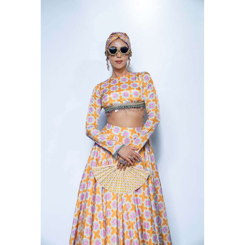 Rishi & Vibhuti Sunset Lehenga Set