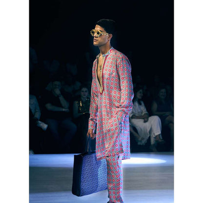 Rishi & Vibhuti Regalia Mirror Work Printed Kurta & Pant