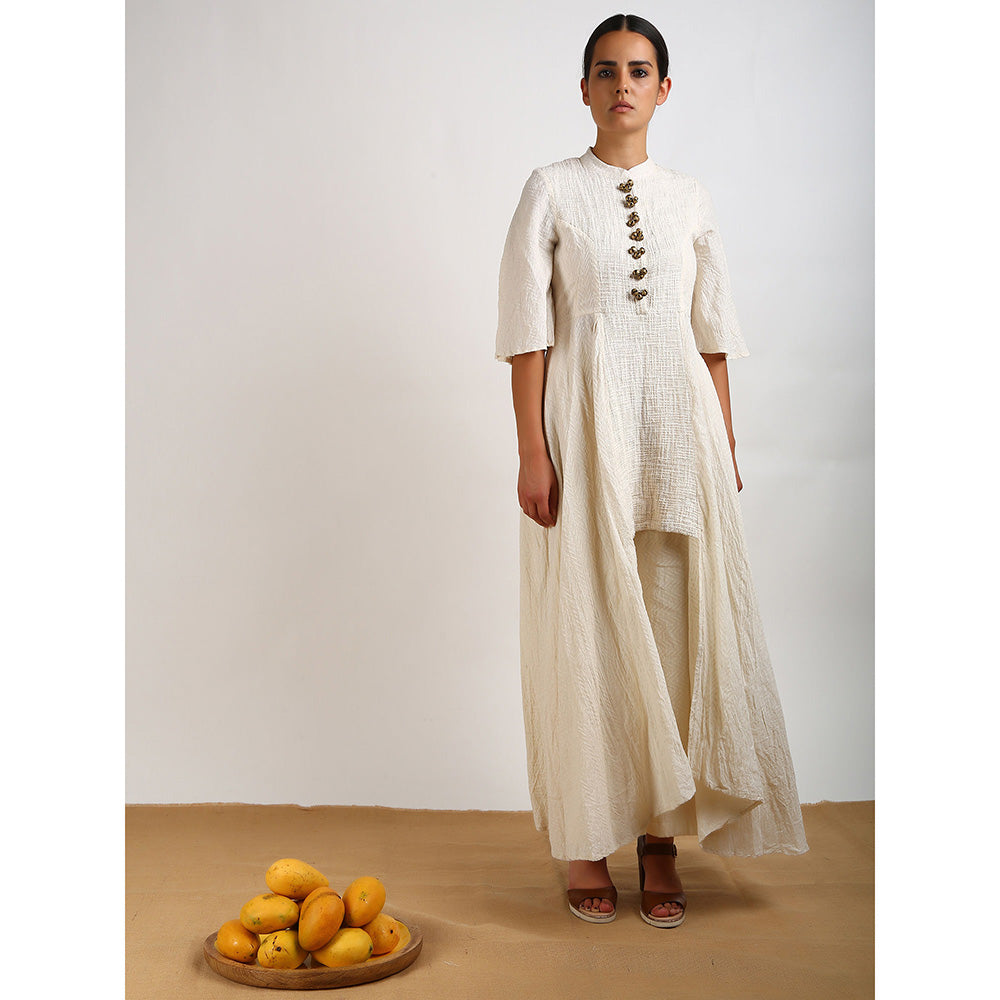 Rishi & Vibhuti Off White Chime Tales Tunic With Pant