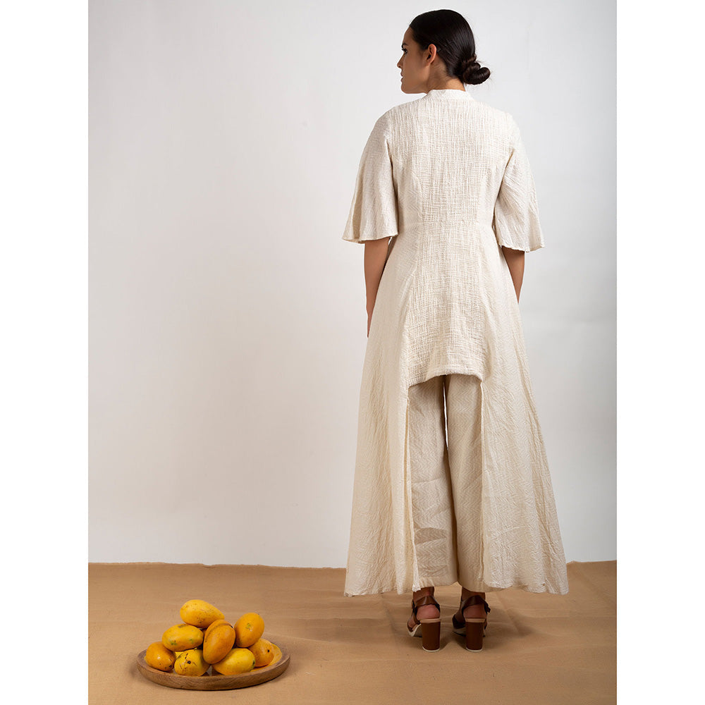 Rishi & Vibhuti Off White Chime Tales Tunic With Pant