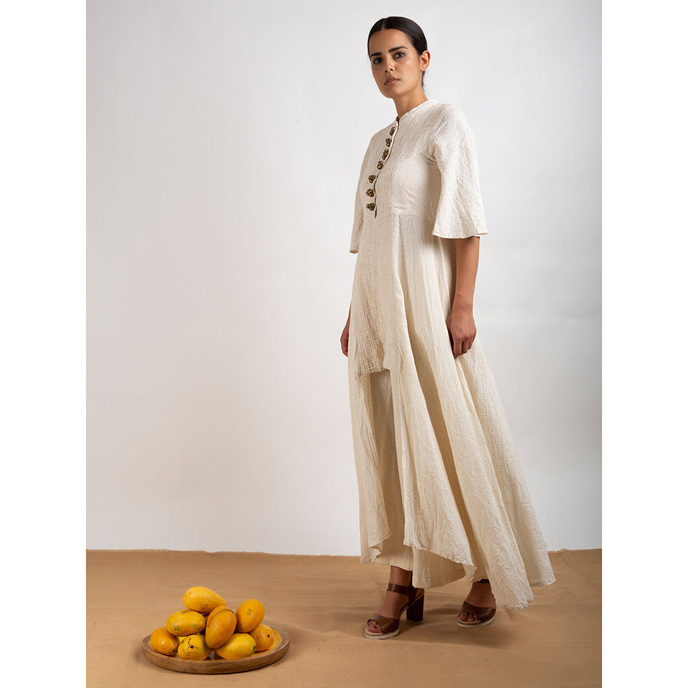 Rishi & Vibhuti Off White Chime Tales Tunic With Pant