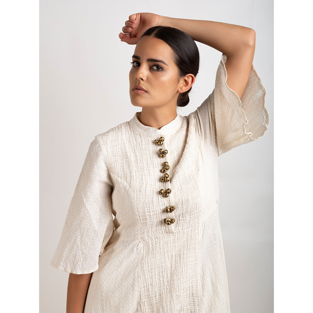 Rishi & Vibhuti Off White Chime Tales Tunic With Pant