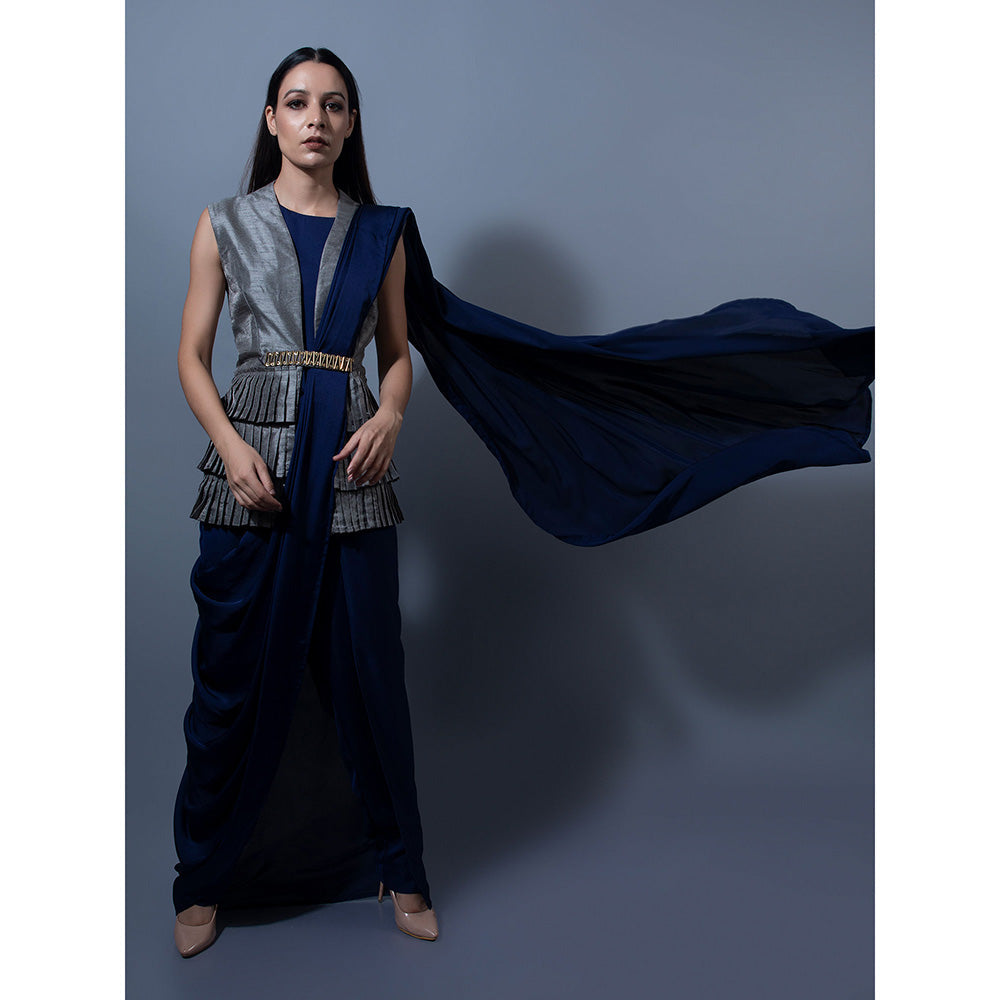 Rishi & Vibhuti Navy Blue Jumpsuits