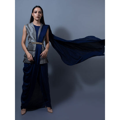 Rishi & Vibhuti Navy Blue Jumpsuits