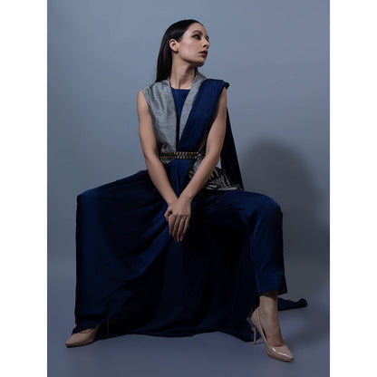Rishi & Vibhuti Navy Blue Jumpsuits