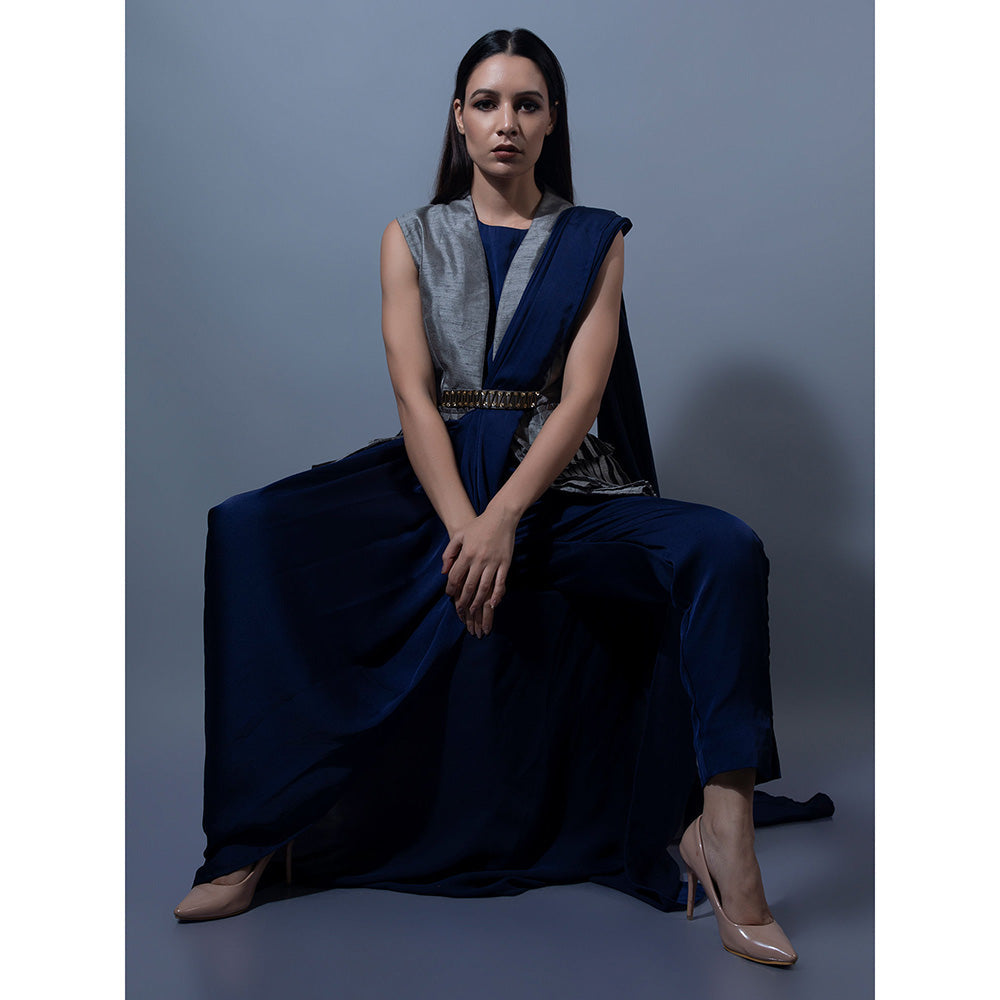 Rishi & Vibhuti Navy Blue Jumpsuits