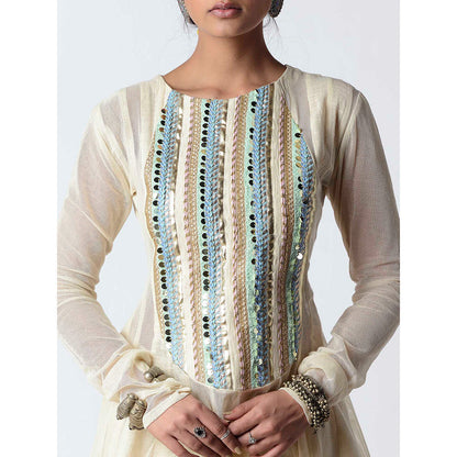 Rishi & Vibhuti Cream Summer Breeze Kurta Set