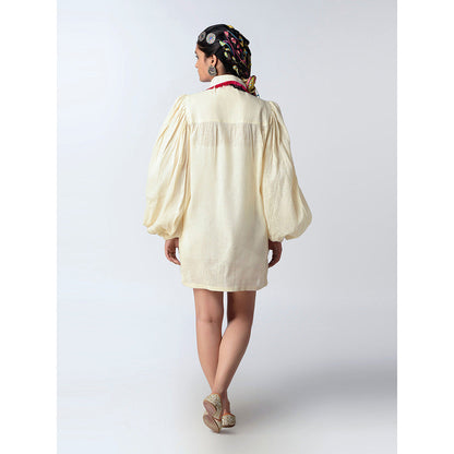 Rishi & Vibhuti Ivory Shift Mini Dress