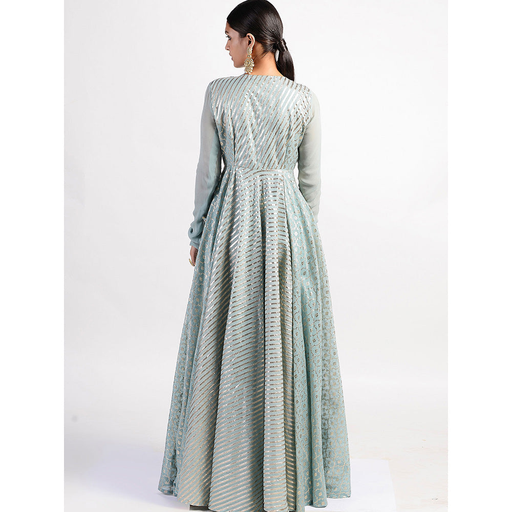 Rishi & Vibhuti Green Sea Salt Mastani Embellished Kurtas