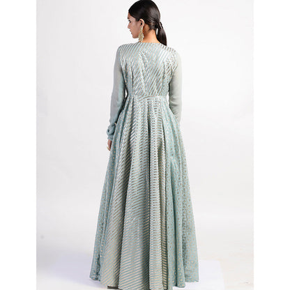 Rishi & Vibhuti Green Sea Salt Mastani Embellished Kurtas