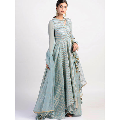Rishi & Vibhuti Green Sea Salt Mastani Embellished Kurtas