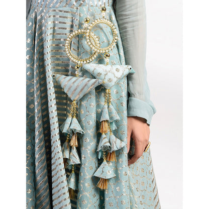 Rishi & Vibhuti Green Sea Salt Mastani Embellished Kurtas