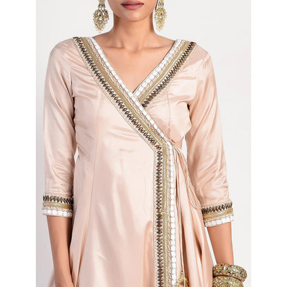 Rishi & Vibhuti Peach Embellished Dress