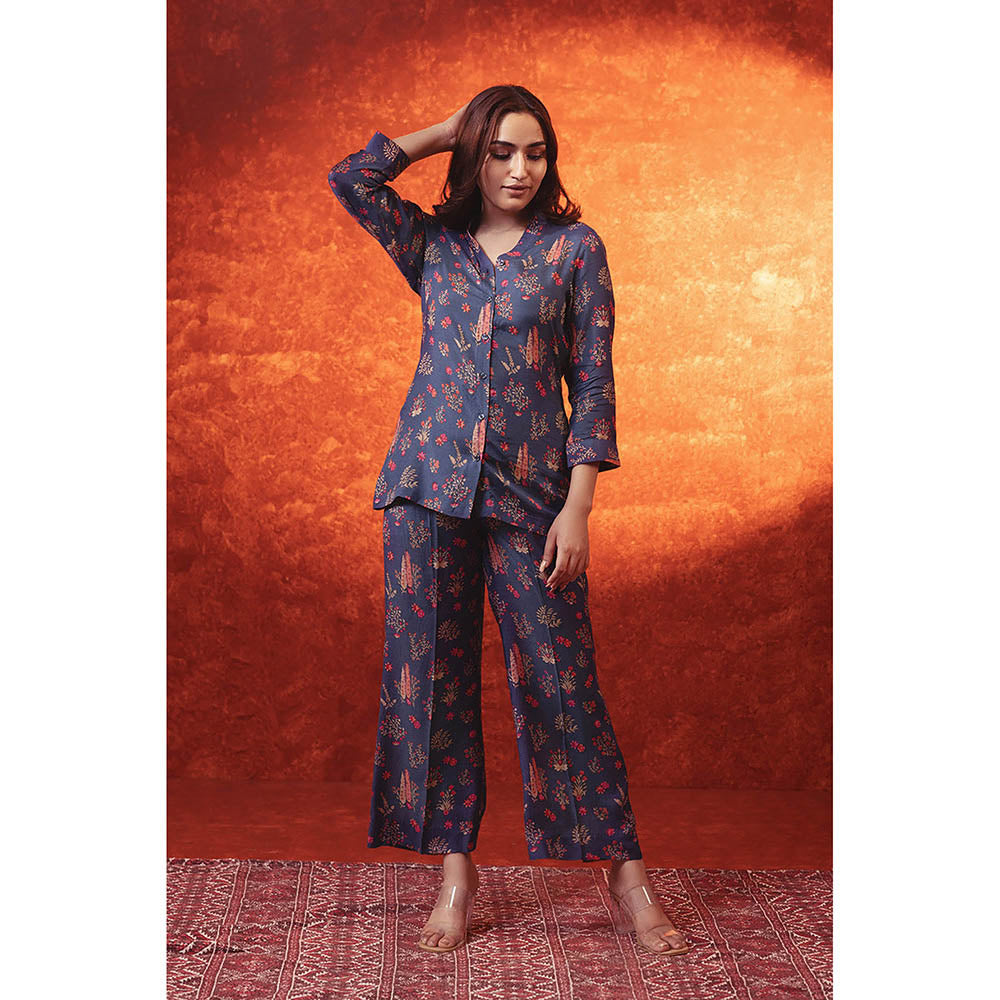 RITIKA GUPTA Blue Printed Co-Ord