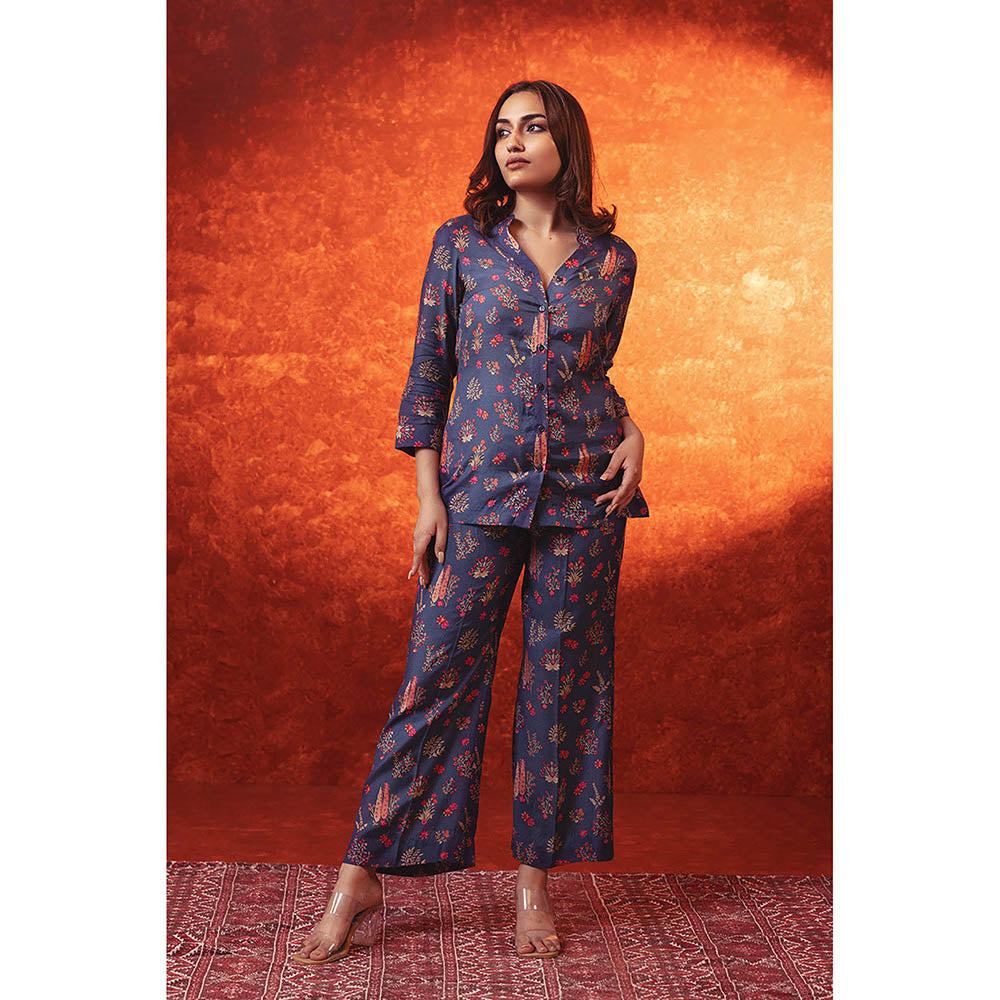 RITIKA GUPTA Blue Printed Co-Ord