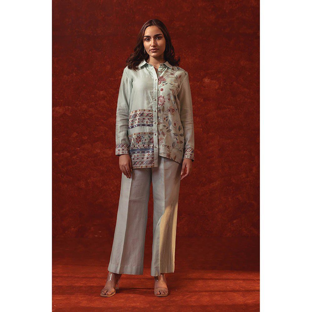 RITIKA GUPTA Blue Printed Co-Ord Set