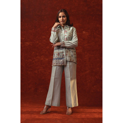 RITIKA GUPTA Blue Printed Co-Ord Set