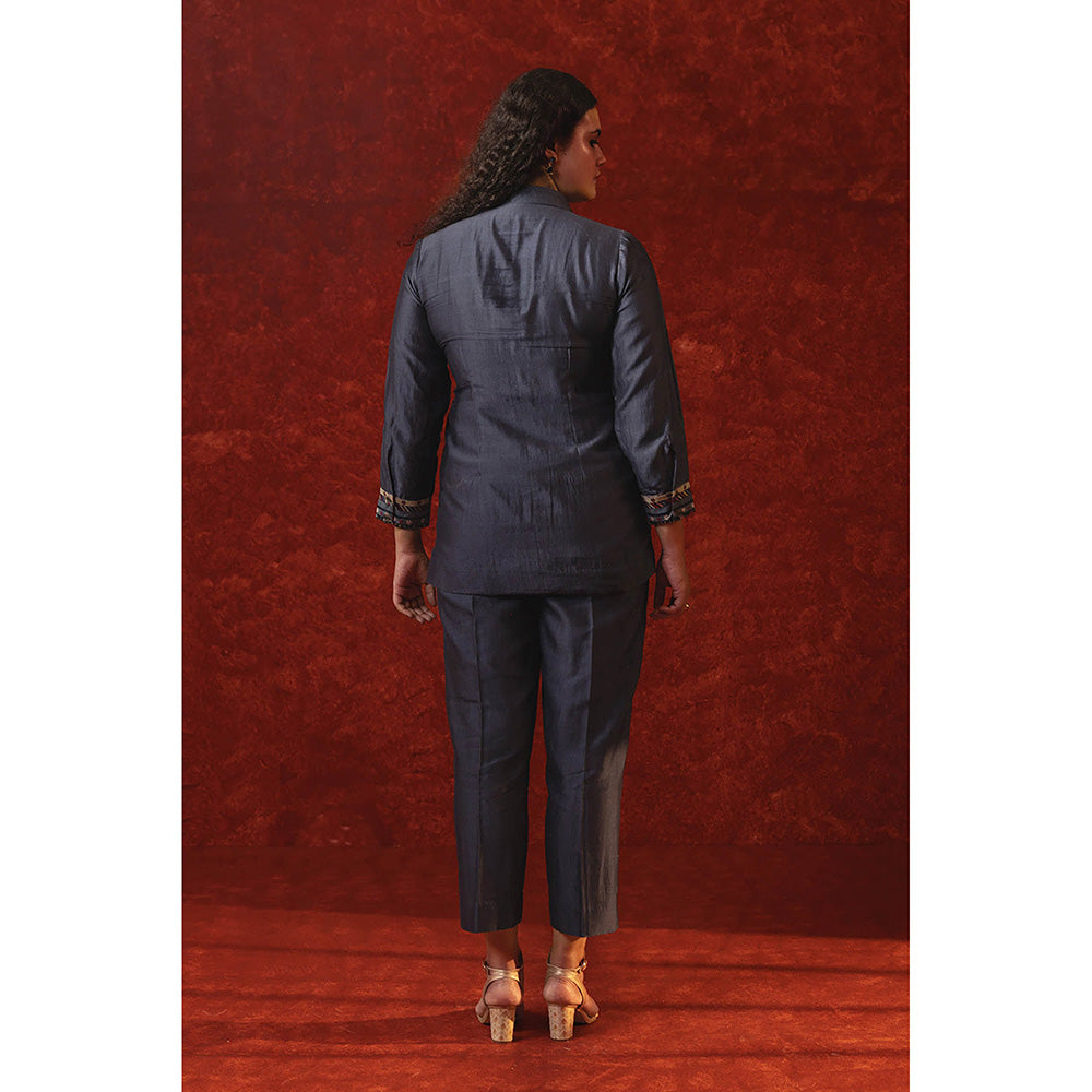 RITIKA GUPTA Navy Blue Printed Co-Ord Set