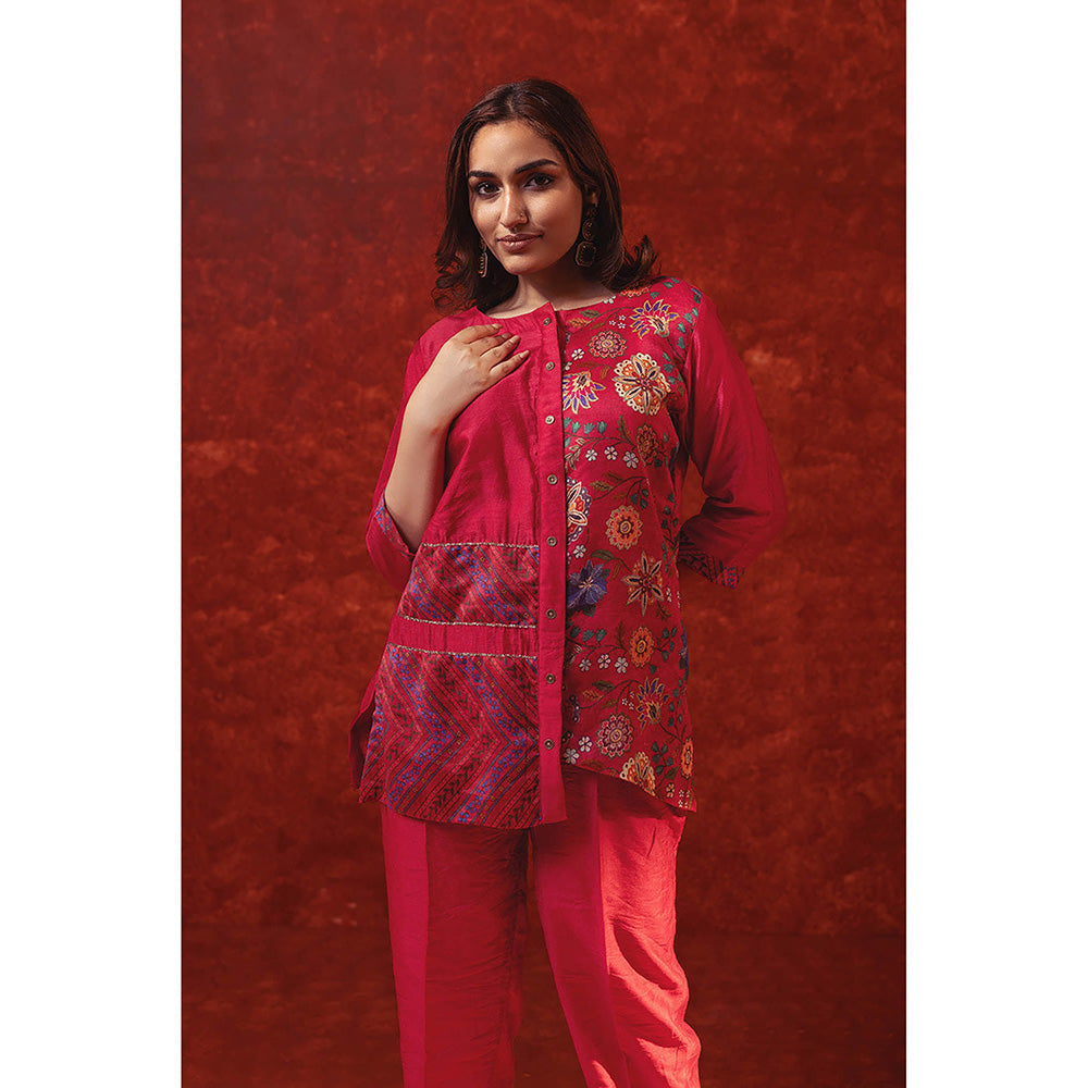 RITIKA GUPTA Red Printed Co-Ord Set