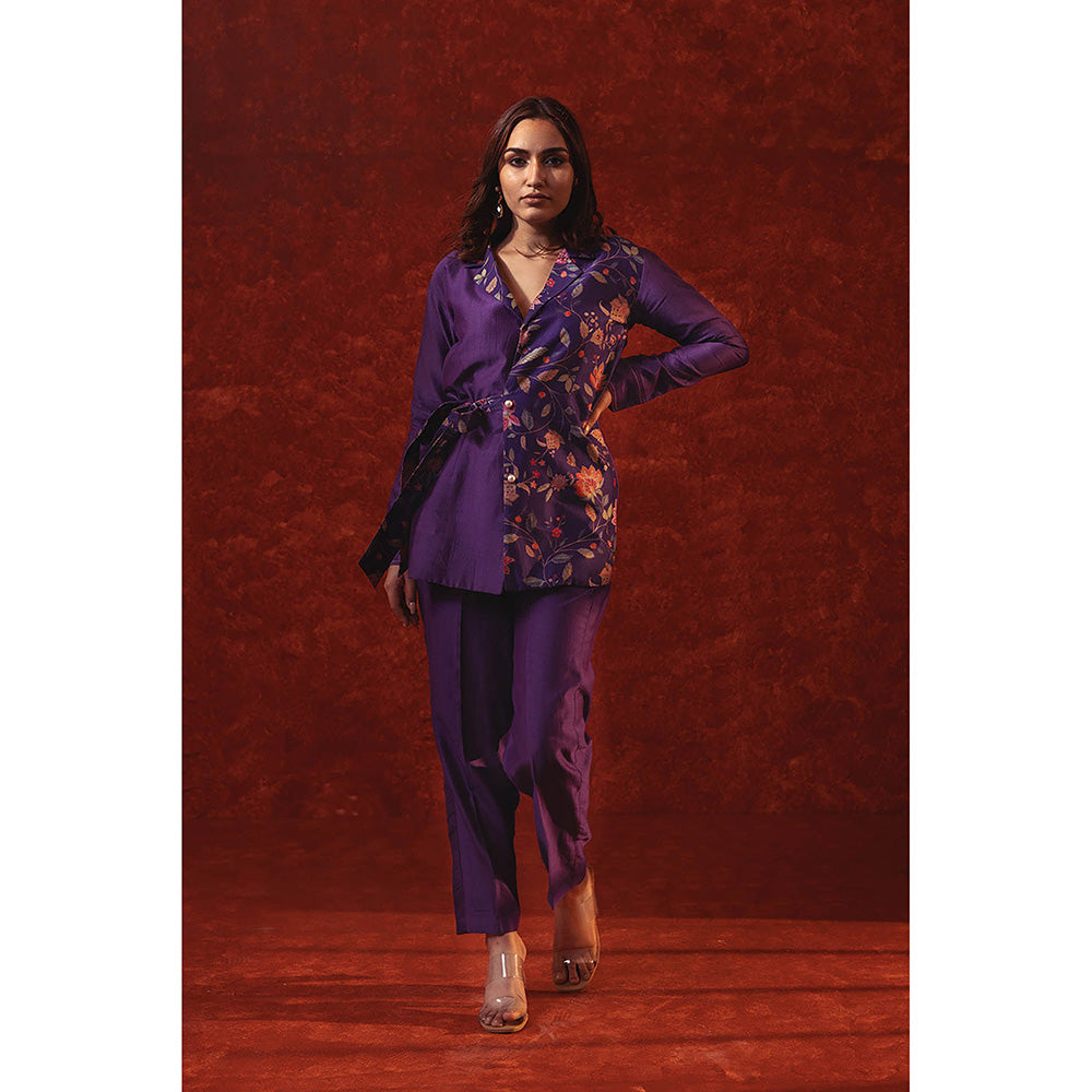 RITIKA GUPTA Purple Printed Co-Ord Set