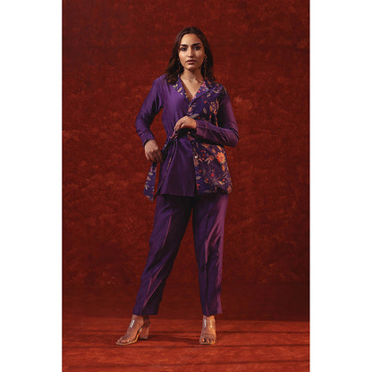 RITIKA GUPTA Purple Printed Co-Ord Set