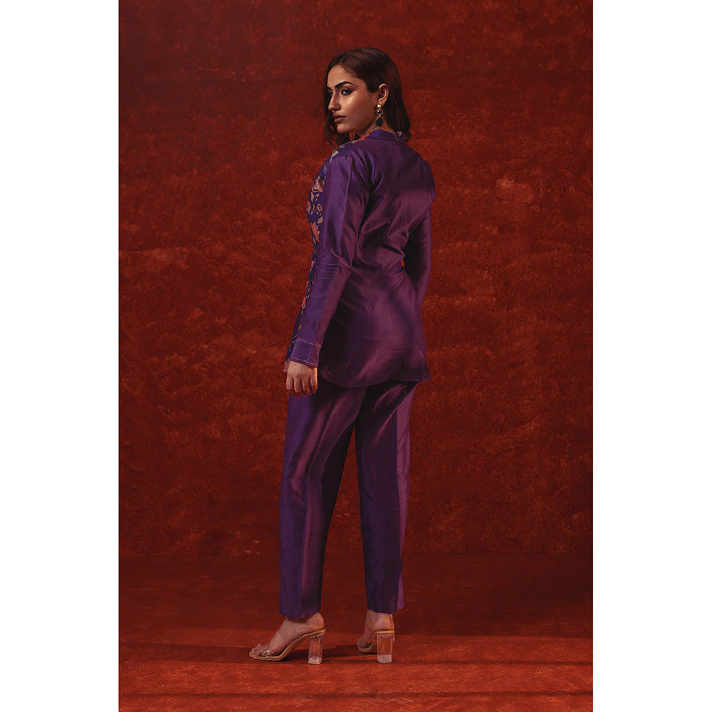 RITIKA GUPTA Purple Printed Co-Ord Set