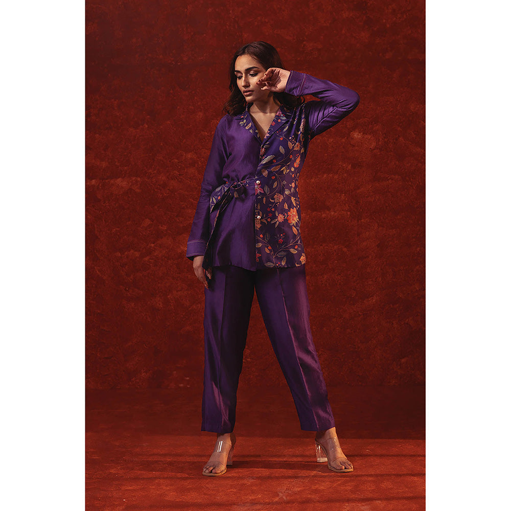 RITIKA GUPTA Purple Printed Co-Ord Set