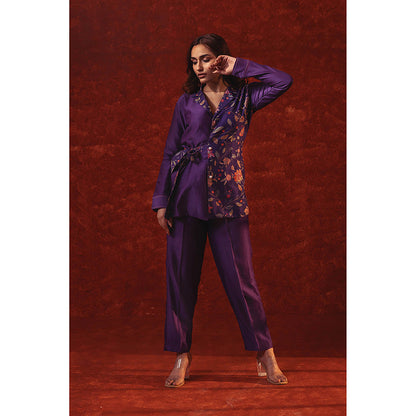 RITIKA GUPTA Purple Printed Co-Ord Set