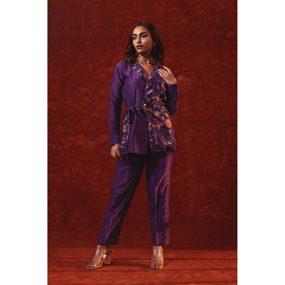 RITIKA GUPTA Purple Printed Co-Ord Set