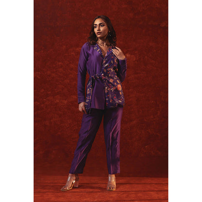 RITIKA GUPTA Purple Printed Co-Ord Set
