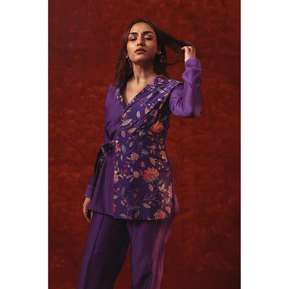 RITIKA GUPTA Purple Printed Co-Ord Set
