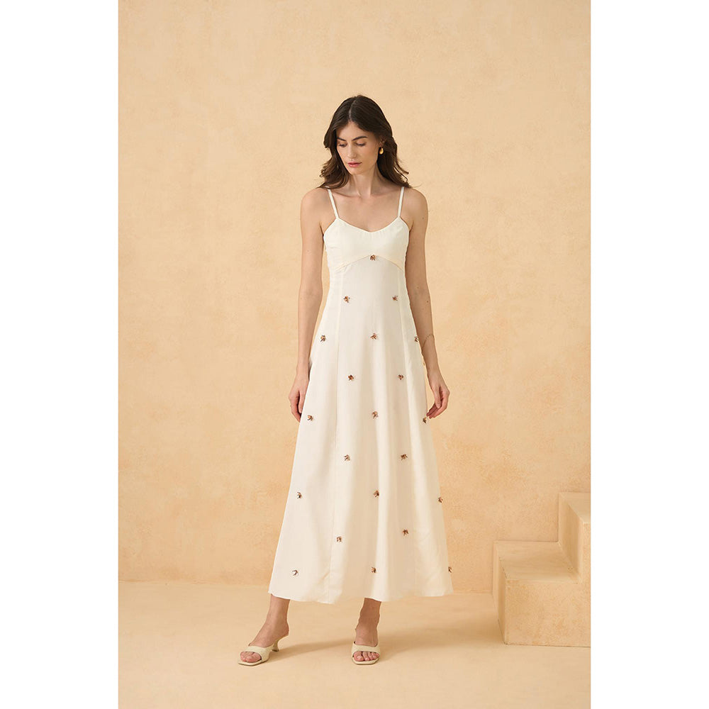 RITIKA GUPTA White Silken Oasis Dress