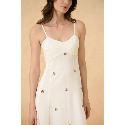 RITIKA GUPTA White Silken Oasis Dress