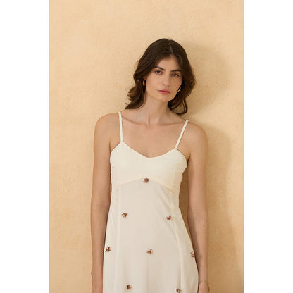 RITIKA GUPTA White Silken Oasis Dress