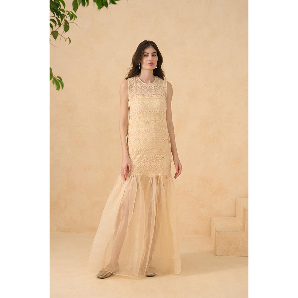 RITIKA GUPTA Beige Amber Drift Dress