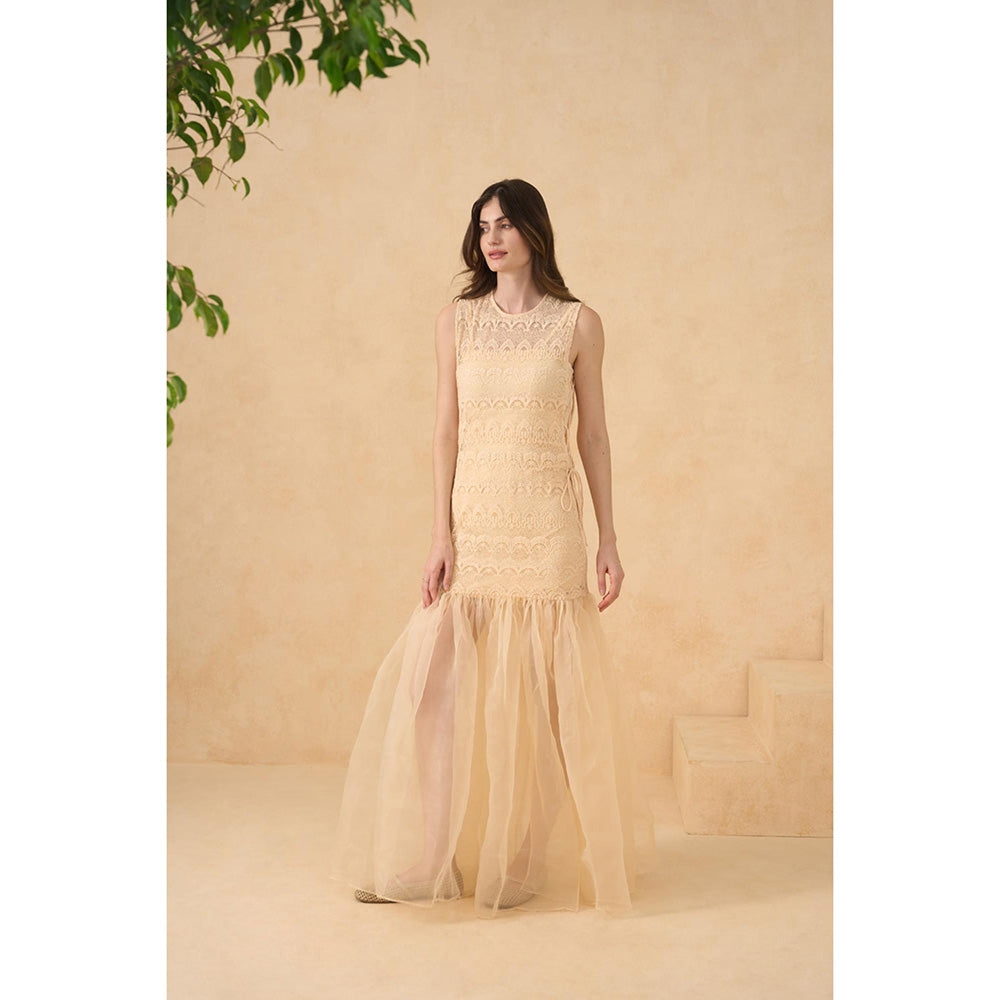 RITIKA GUPTA Beige Amber Drift Dress