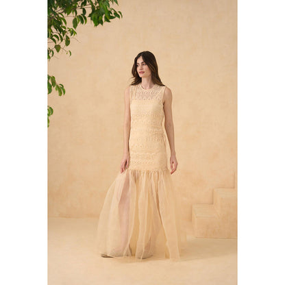 RITIKA GUPTA Beige Amber Drift Dress