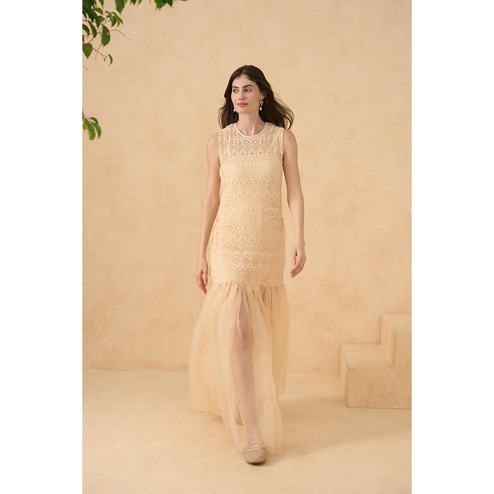 RITIKA GUPTA Beige Amber Drift Dress