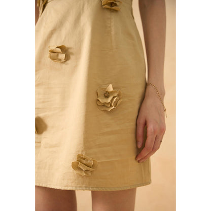 RITIKA GUPTA Brown Afterglow Petal Dress