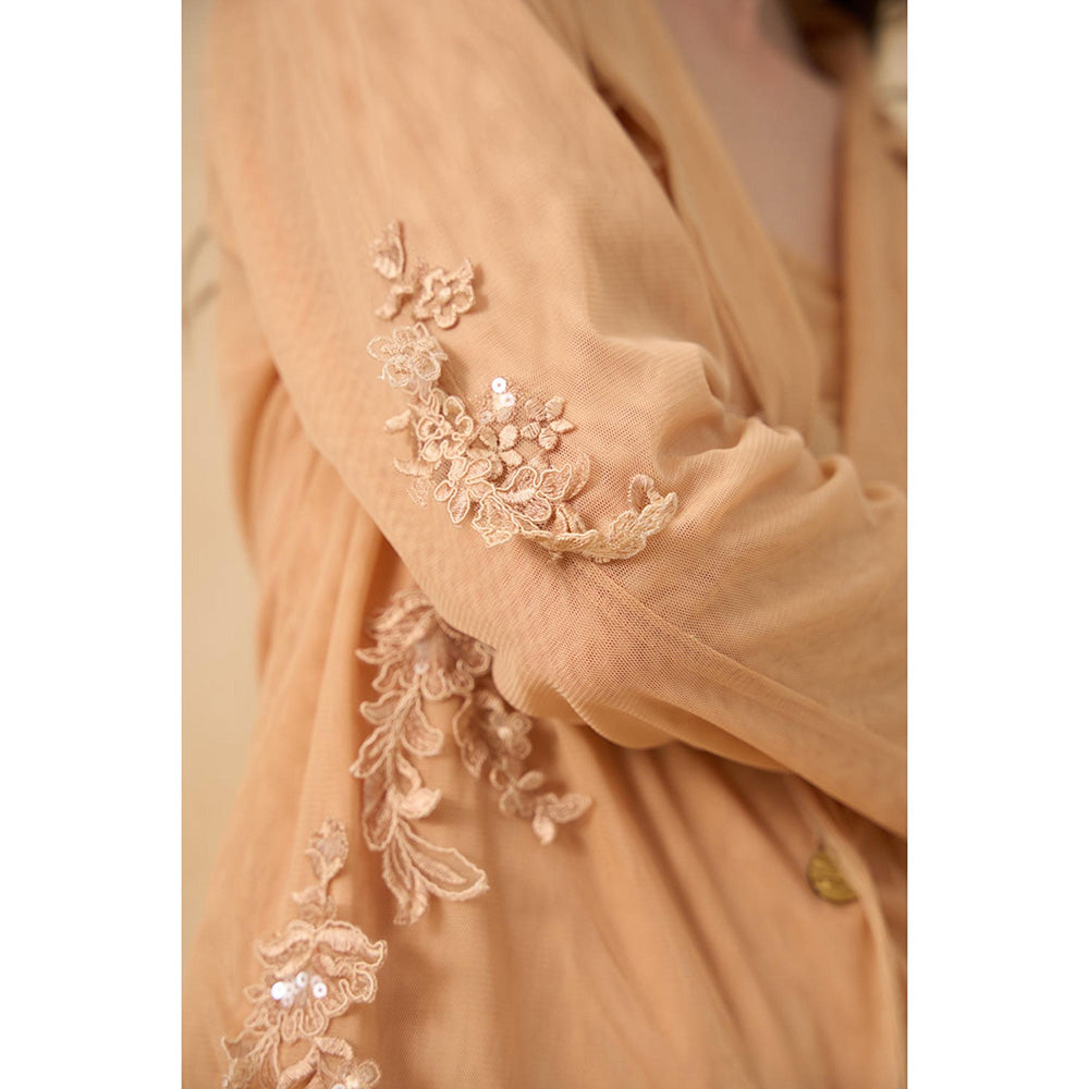 RITIKA GUPTA Golden Mirage Dress with Blazer