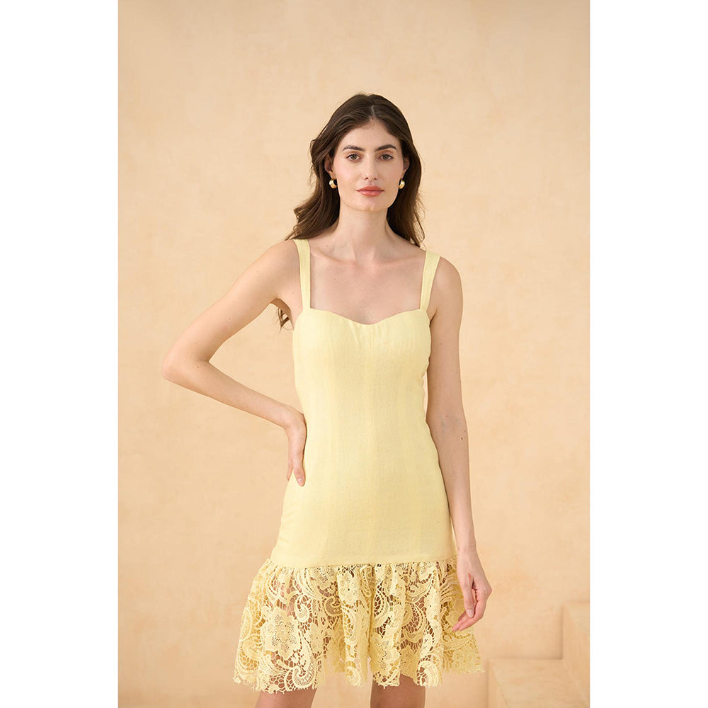 RITIKA GUPTA Yellow Sunkissed Bodice Dress