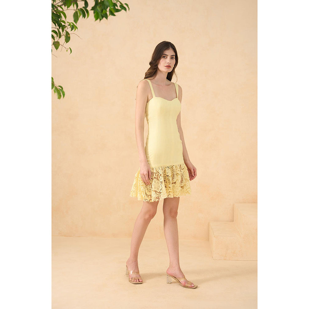 RITIKA GUPTA Yellow Sunkissed Bodice Dress