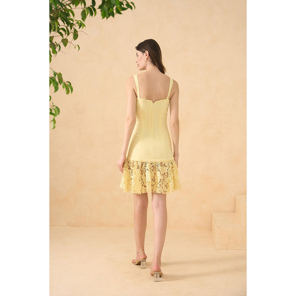 RITIKA GUPTA Yellow Sunkissed Bodice Dress
