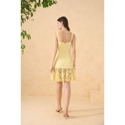 RITIKA GUPTA Yellow Sunkissed Bodice Dress