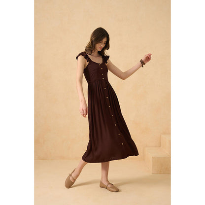 RITIKA GUPTA Brown Laguna Drift Dress