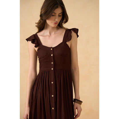 RITIKA GUPTA Brown Laguna Drift Dress
